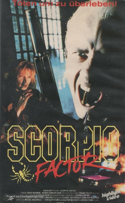 The Scorpio Factor - German VHS movie cover