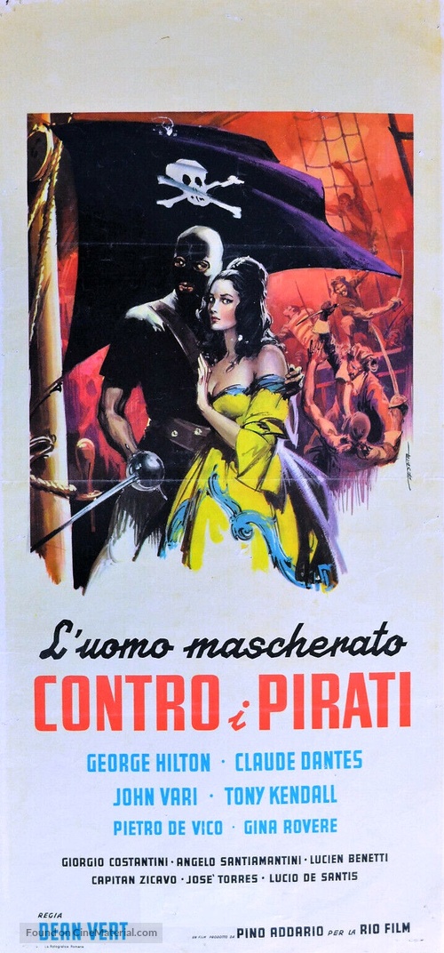 L&#039;uomo mascherato contro i pirati - Italian Movie Poster