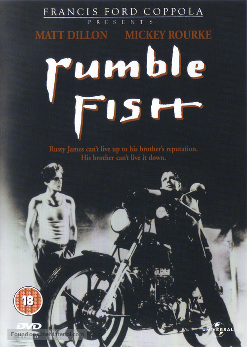 Rumble Fish - British DVD movie cover