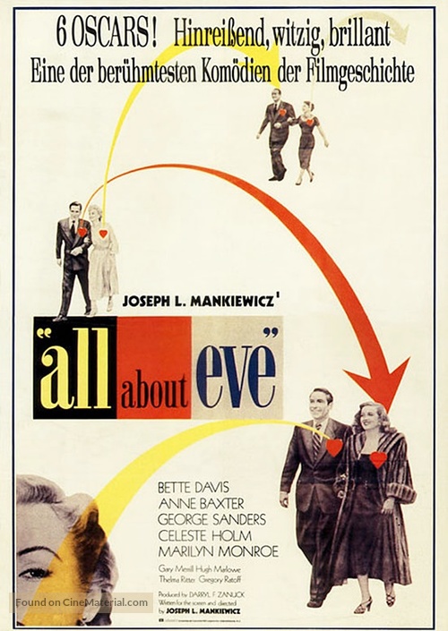 All About Eve - German Re-release movie poster