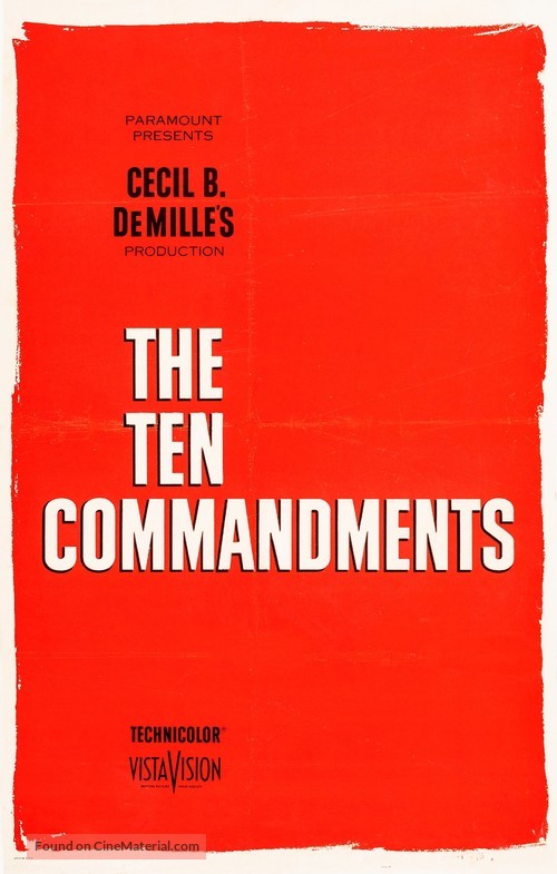 The Ten Commandments - Advance movie poster