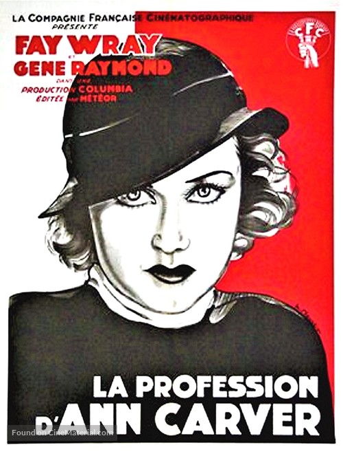 Ann Carver&#039;s Profession - French Movie Poster