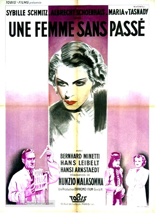 Die Frau ohne Vergangenheit - French Movie Poster