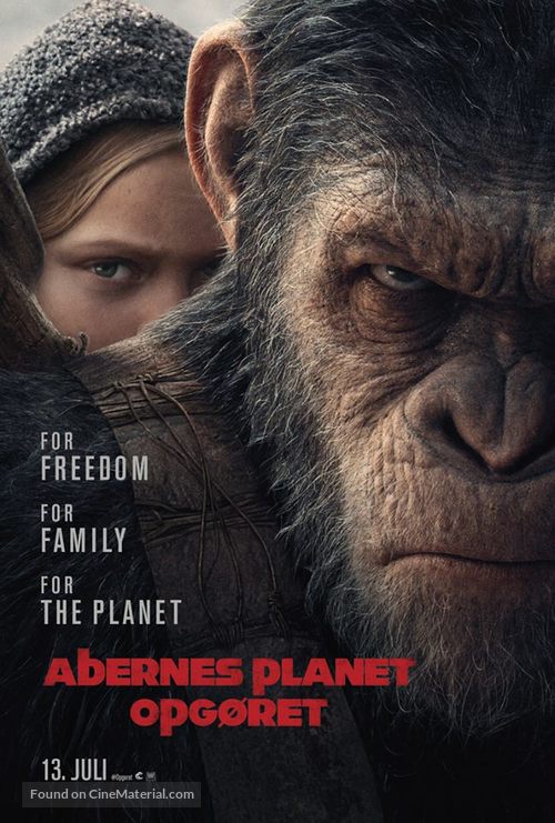 War for the Planet of the Apes - Danish Movie Poster