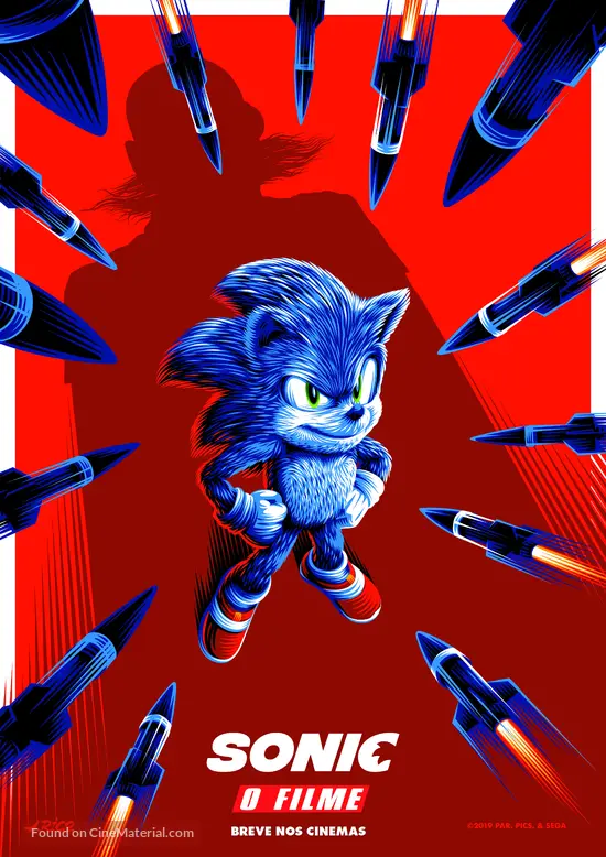 Sonic the Hedgehog (2020) Brazilian movie poster