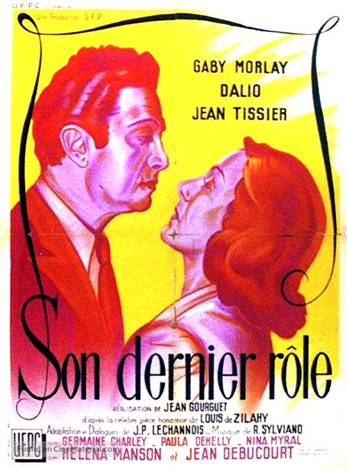 Son dernier r&ocirc;le - French Movie Poster