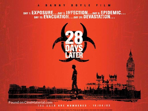 28 Days Later... - British Movie Poster