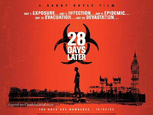 28 Days Later... - British Movie Poster