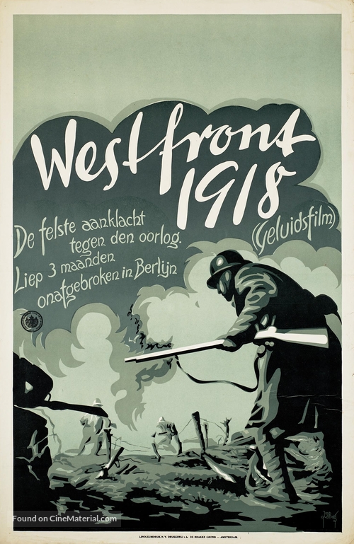 Westfront 1918: Vier von der Infanterie - Dutch Movie Poster