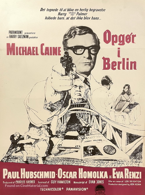 Funeral in Berlin - Danish Movie Poster