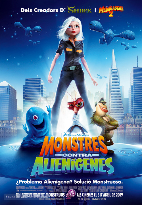 Monsters vs. Aliens - Spanish Movie Poster