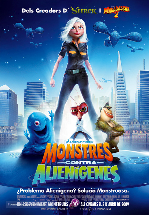 Monsters vs. Aliens - Spanish Movie Poster