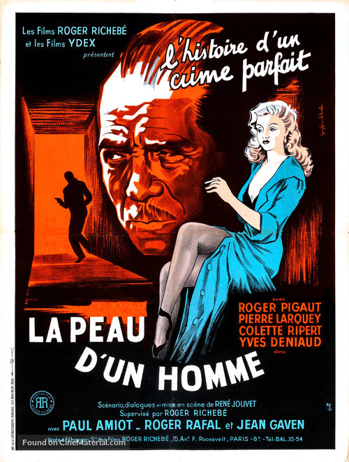 La peau d&#039;un homme - French Movie Poster