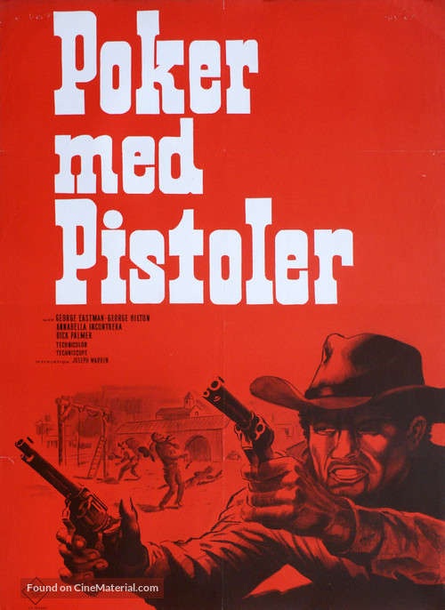 Un poker di pistole - Danish Movie Poster