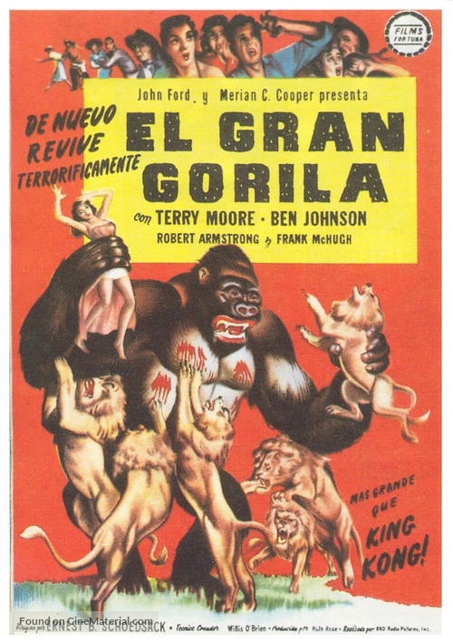 Mighty Joe Young - Spanish Movie Poster