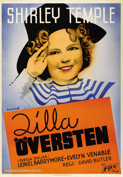 The Little Colonel - Swedish Movie Poster