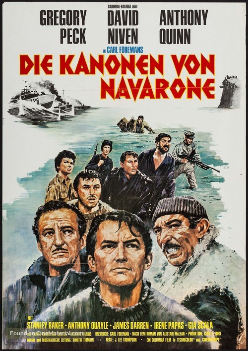 The Guns of Navarone - German Movie Poster