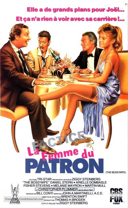 The Boss&#039; Wife - French VHS movie cover