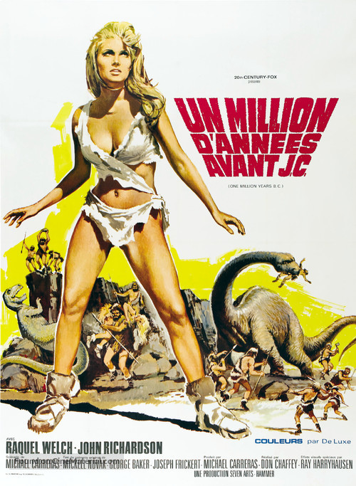 One Million Years B.C. - French Movie Poster