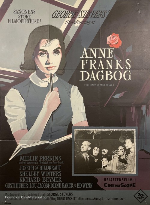 The Diary of Anne Frank - Danish Movie Poster