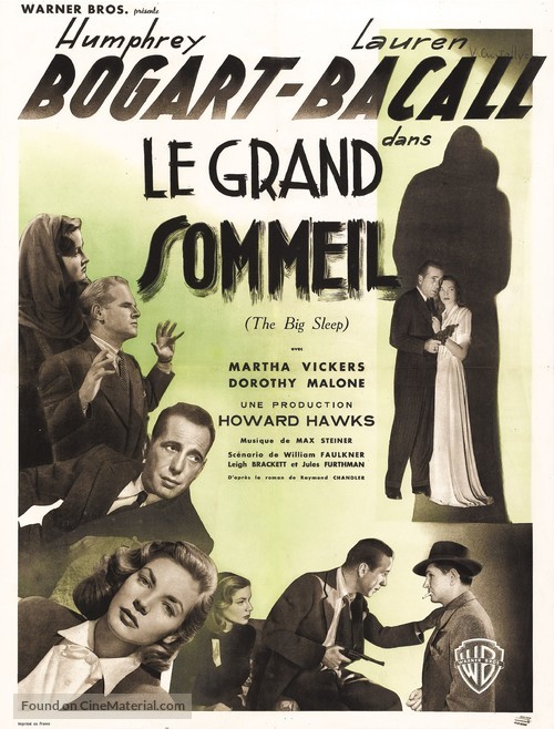 The Big Sleep - French Movie Poster