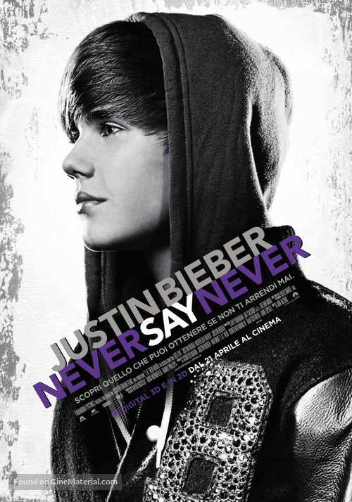 Justin Bieber: Never Say Never - Italian Movie Poster