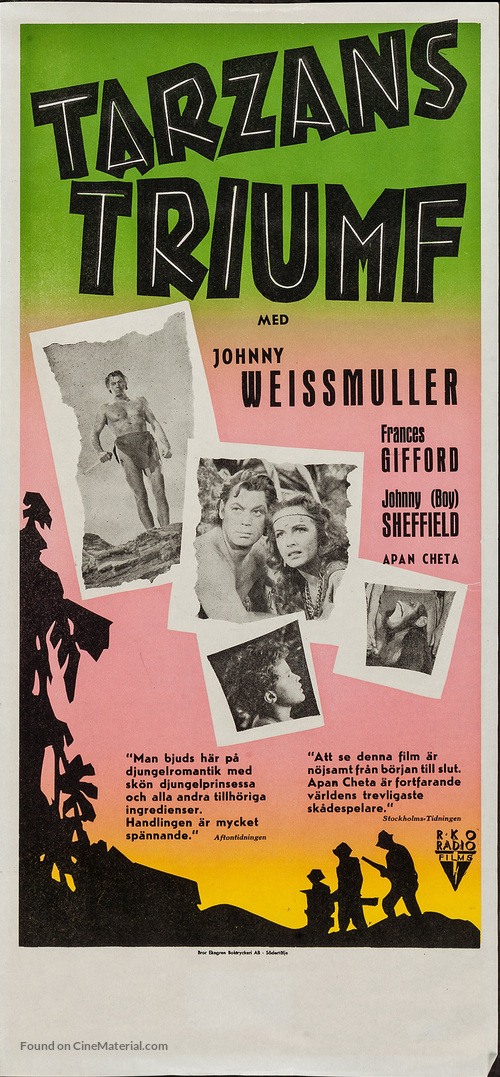 Tarzan Triumphs - Swedish Movie Poster