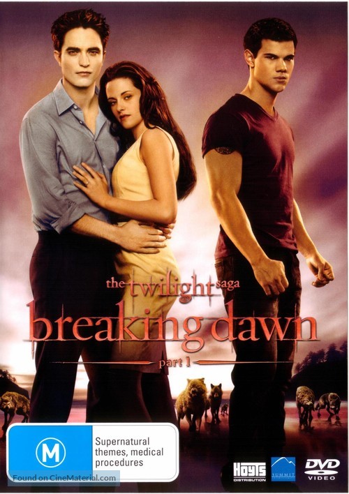 The Twilight Saga: Breaking Dawn - Part 1 - Australian DVD movie cover