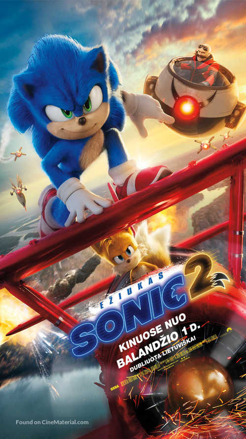 Sonic the Hedgehog 2 - Lithuanian Movie Poster