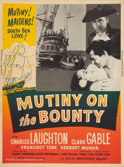 Mutiny on the Bounty - Re-release movie poster