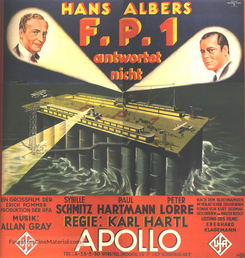 F.P.1 antwortet nicht - German Movie Poster