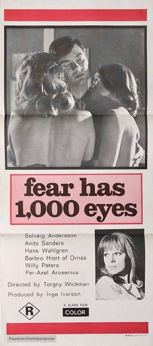 Skr&auml;cken har 1000 &ouml;gon - Australian Movie Poster