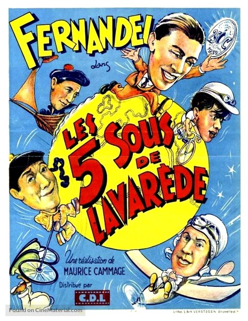 Les cinq sous de Lavar&eacute;de - Belgian Movie Poster