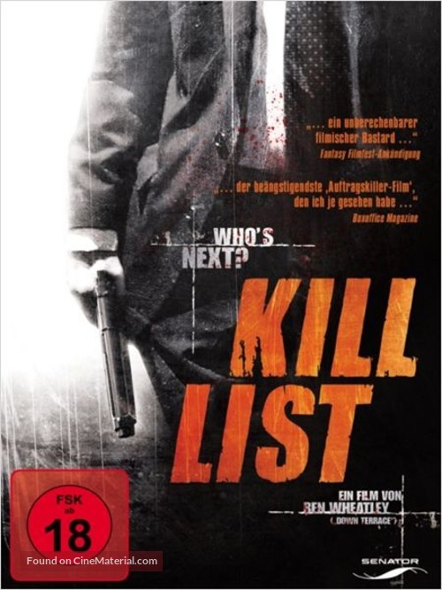 Kill List - German DVD movie cover