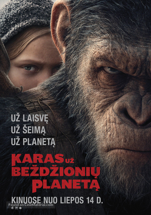 War for the Planet of the Apes - Lithuanian Movie Poster