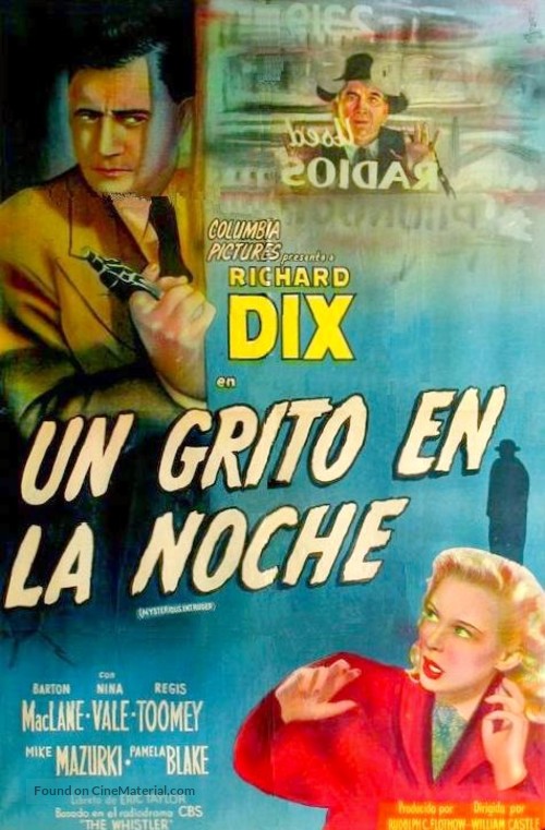 Mysterious Intruder - Argentinian Movie Poster