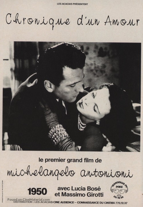 Cronaca di un amore - French Movie Poster