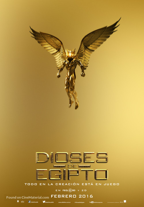 Gods of Egypt - Argentinian Movie Poster