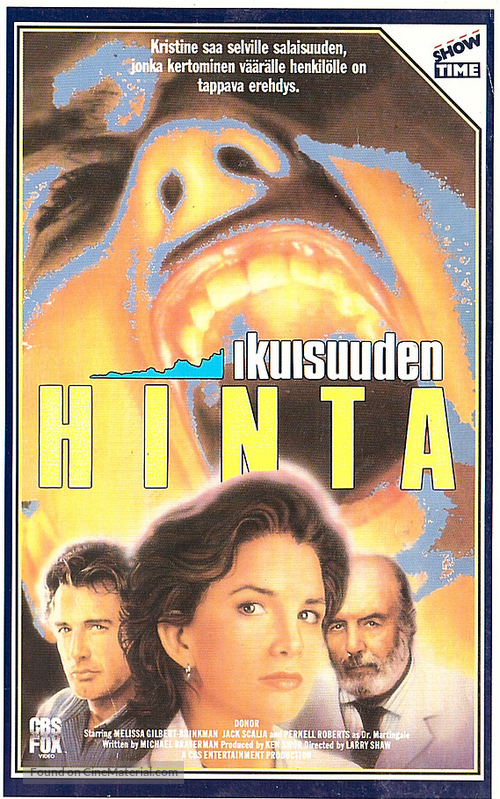 Donor - Finnish VHS movie cover