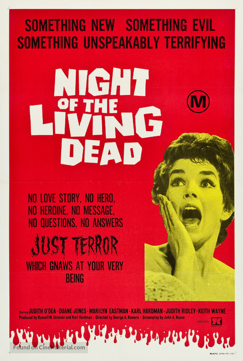 Night of the Living Dead - Australian Movie Poster