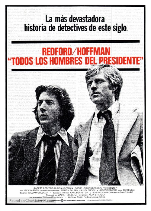 All the President&#039;s Men - Spanish Movie Poster