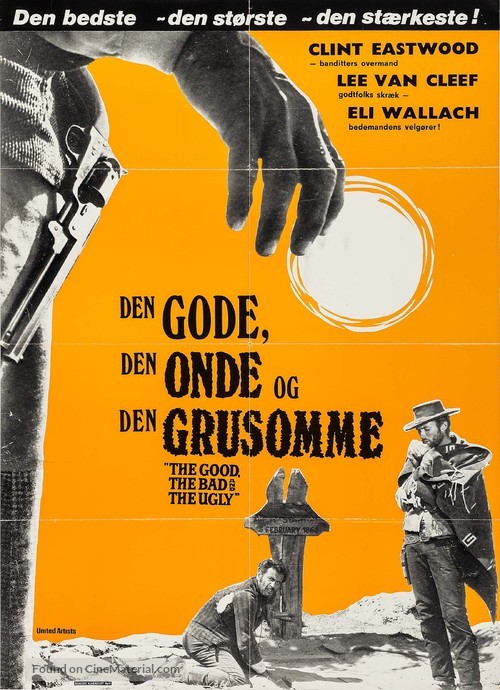 Il buono, il brutto, il cattivo - Danish Movie Poster