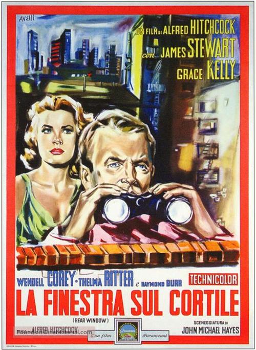 Rear Window Vintage Alfred Hitchcock Movie Poster