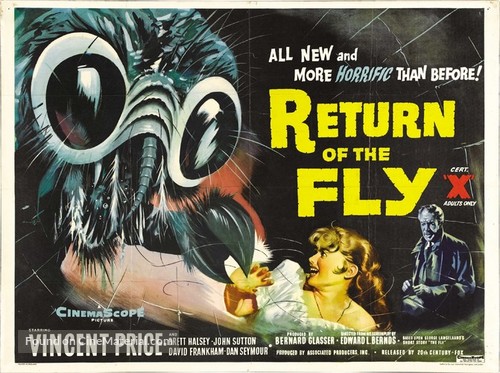Return of the Fly - British Movie Poster