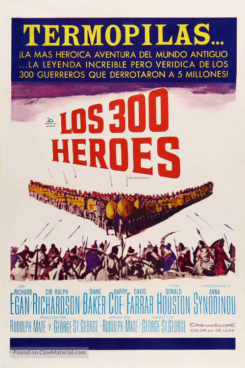 The 300 Spartans - Puerto Rican Movie Poster