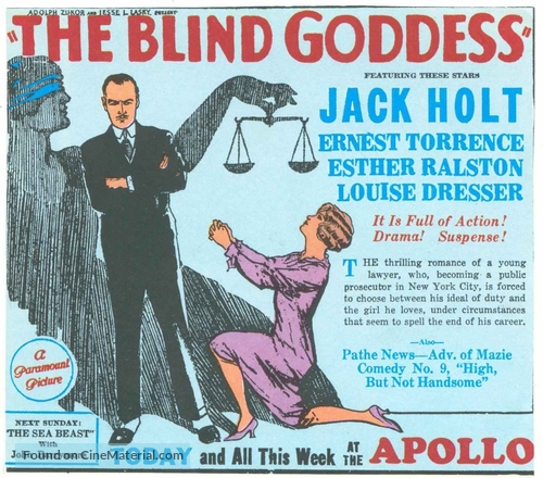 The Blind Goddess - Movie Poster