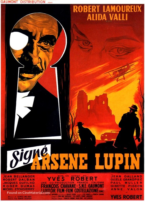 Sign&eacute; Ars&egrave;ne Lupin - French Movie Poster