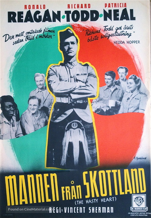 The Hasty Heart - Swedish Movie Poster
