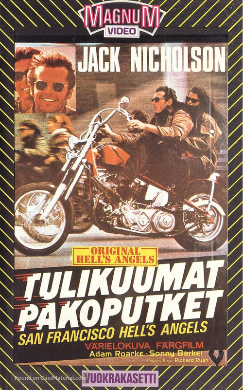 Hells Angels on Wheels - Finnish VHS movie cover