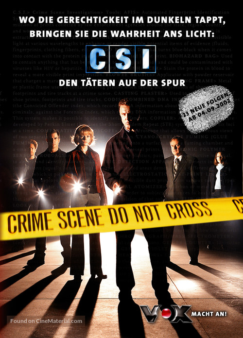 &quot;CSI: Crime Scene Investigation&quot; - German Movie Poster